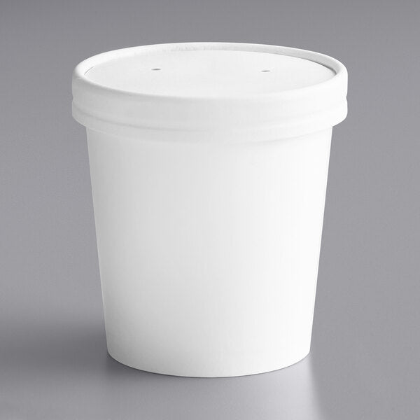 12 oz. White Paper Food Container and Lid Combo, Pack of 250