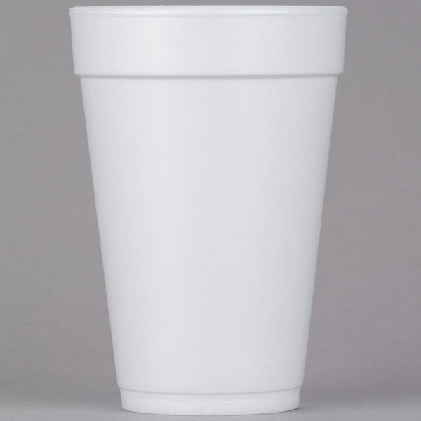 Foam Cup, 16 oz., White, Styrofoam, (1000/Case) Dart 16J16