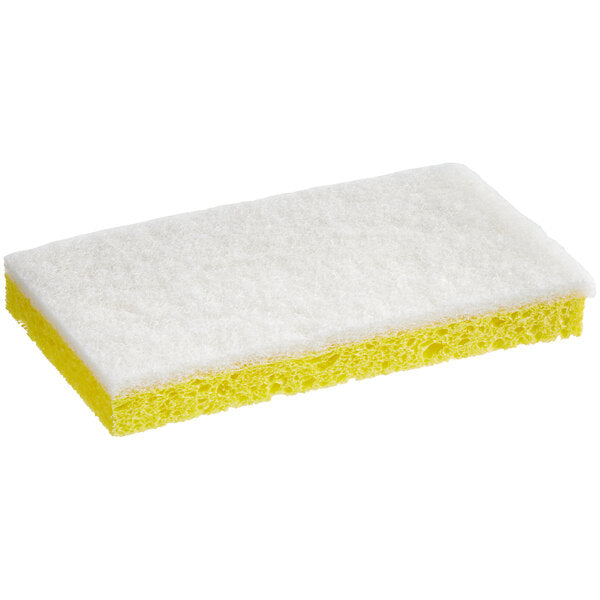 SPONGE/ Cellulose Sponge with White Scrubber Pad, 6 X 3.5, 6 per pack