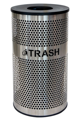TRASHCAN/ OUTDOOR/ EX-CELL/ Venue Collection, 33 Gallon Trash Receptacle