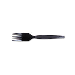 FORK/ Heavyweight Polystyrene, Black, 1000/cs-Food Service