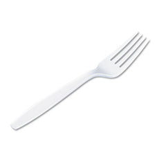 FORK/ Heavyweight Polystyrene, White, 1000/cs-Food Service
