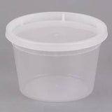 CONTAINER/ Translucent Plastic Deli Container and Lid Combo Pack, 16 oz -Food Service