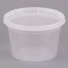 CONTAINER/ Translucent Plastic Deli Container and Lid Combo Pack, 16 oz -Food Service