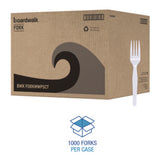 FORK/ Medium Weight/ Polystyrene, White, 100 per box, 10 boxes per case-Food Service