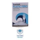 FORK/ Medium Weight/ Polystyrene, White, 100 per box, 10 boxes per case-Food Service