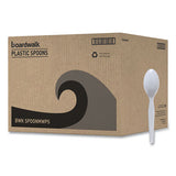 SPOON/ Medium Weight/ Polystyrene, White, 100 per box, 10 boxes per case-Food Service