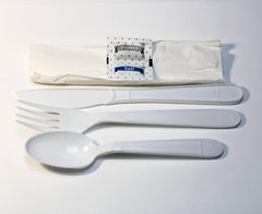 CUTLERY KIT/ Heavyweight White with Salt and Pepper, 250/cs
