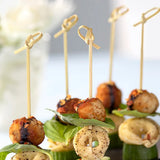 EcoChoice Compostable 4 3/4" Bamboo Knot Food Pick / Skewer - 100/ Box