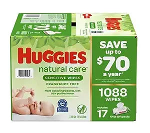 WIPES/ Baby Wipes Refill/ 1088ct/17packs x 64 wipes
