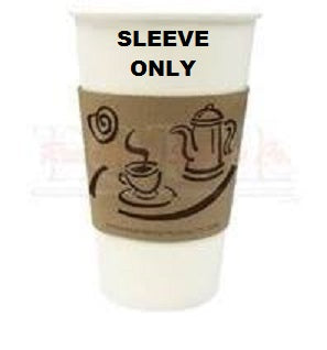 CUP/ Paper Coffee Hot Cup, Clutch Sleeve, 100 Pack-Food Service