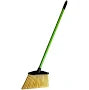 BROOM/ Angle/ Large (12" head) PVC Bristles, Yellow with 48" Handle, each