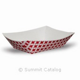 FOOD TRAY/ Red Check Design, 3 lb, 500 per case-Food Service