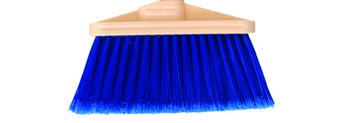 BROOM/ Angle/ Large/ Blue with 48" Handle, each