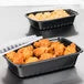 TAKE-OUT/ Container, Black, 38 oz, with lid, 150/cs-Food Service