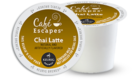 K-CUP/ Tea/ Cafe Escapes Chai Latte/ Box of 24 – Croaker, Inc