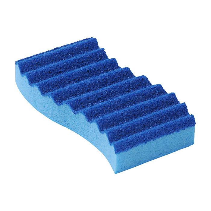 SPONGE/ Scrubex Blue Ripple Scrub Sponge, each – Croaker, Inc