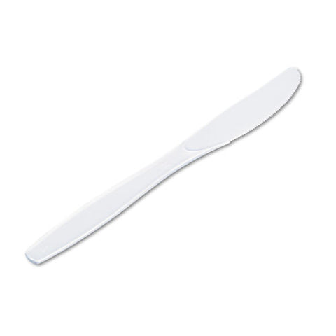 KNIFE/ Heavyweight Polystyrene, White, 1000/cs-Food Service