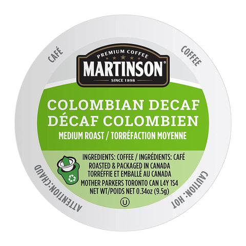 K-CUP/ Capsule Martinson RealCup/ Colombian Decaf Medium Roast, Box of 24