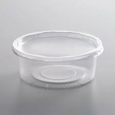 CONTAINER/ Translucent Plastic Deli Container and Lid Combo Pack, 8 oz-Food Service