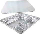 TAKE-OUT/ Container, Large, Foil 3 Compartment with Lid-Food Service