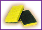 SPONGE/ Cellulose Sponge with Green Scrubber Pad, each