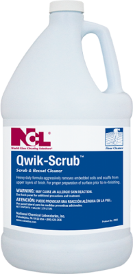CLEANER/ "QWIK SCRUB" Scrub and Recoat Floor Cleaner, Gallon