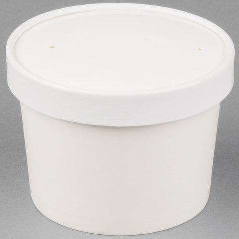 CONTAINER/ Paper, 12 oz with lid, 250/cs-Food Service