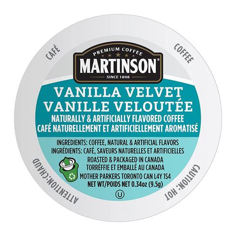 K-CUP/ Capsule Martinson RealCup/ Vanilla Velvet Light Roast, Box of 24